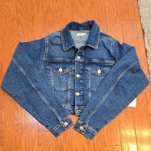 Good American Denim Jacket Classic Collar NWT Size 2 / Medium